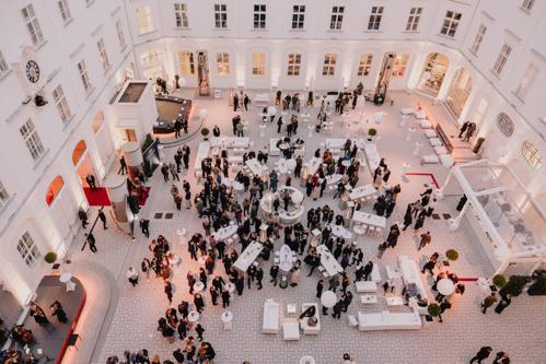 Vienna courtyard social event